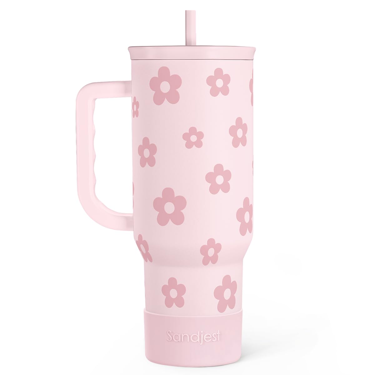 SANDJEST Horse Tumbler with Handle, Insulated Cup Stainless Steel Travel Mug Cup, Gifts for Women Girl, Equestrian Gift for Birthday Christmas, 40oz