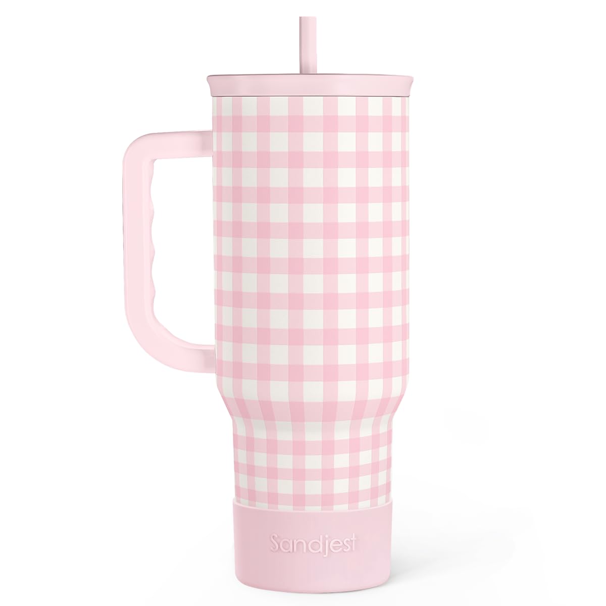 SANDJEST Horse Tumbler with Handle, Insulated Cup Stainless Steel Travel Mug Cup, Gifts for Women Girl, Equestrian Gift for Birthday Christmas, 40oz