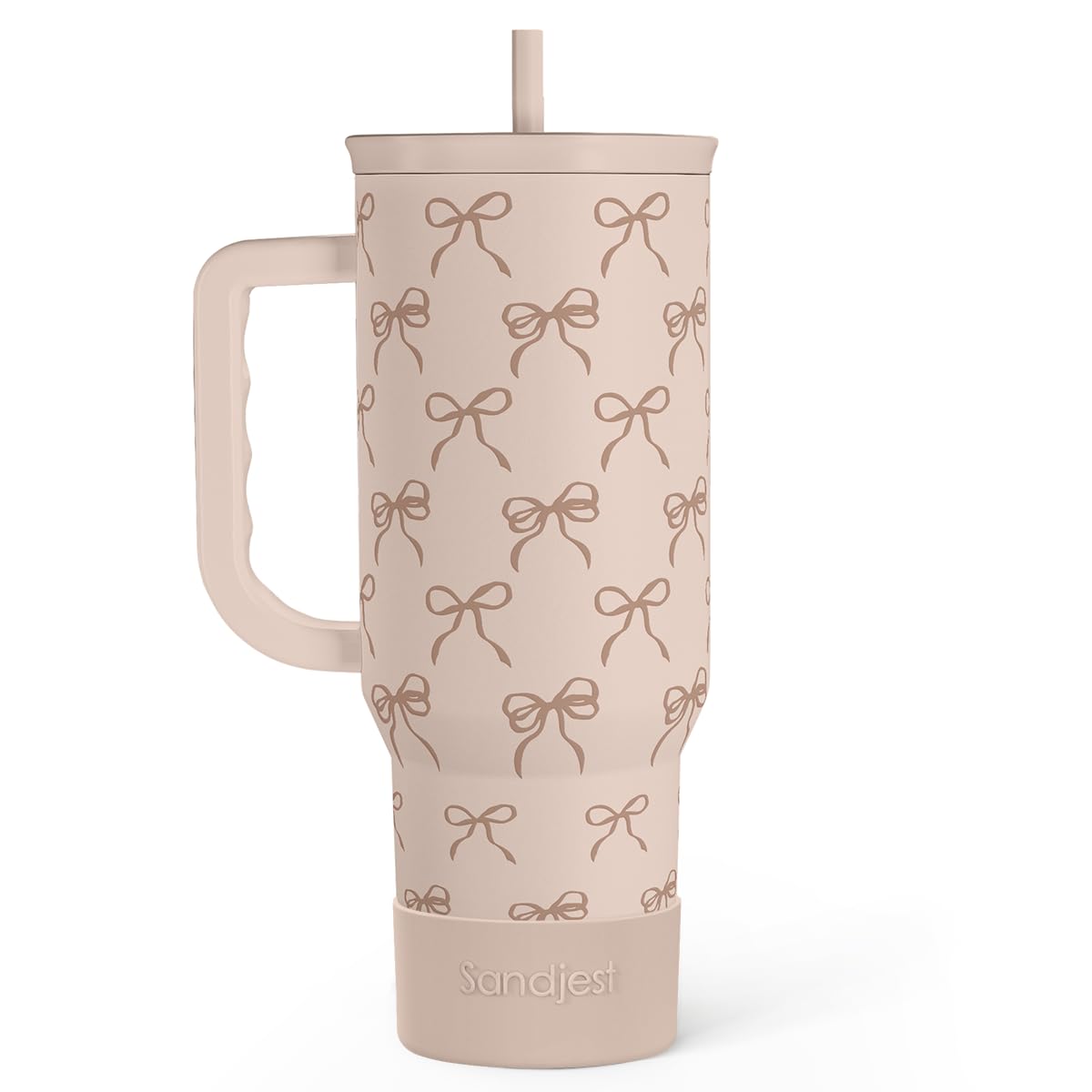 SANDJEST Horse Tumbler with Handle, Insulated Cup Stainless Steel Travel Mug Cup, Gifts for Women Girl, Equestrian Gift for Birthday Christmas, 40oz