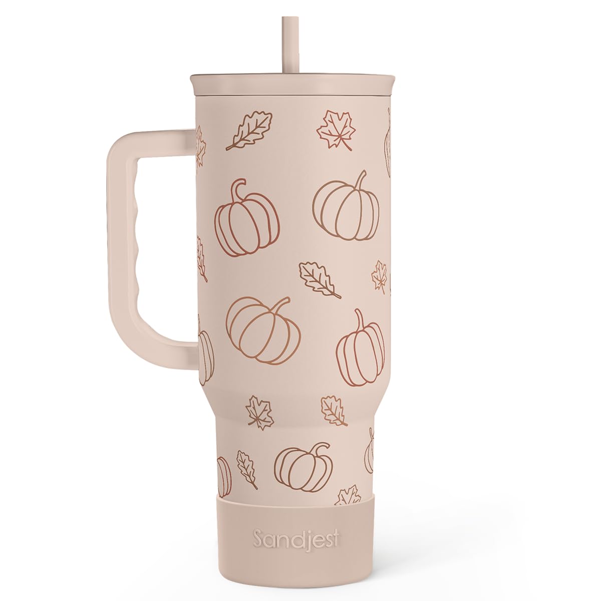 SANDJEST Horse Tumbler with Handle, Insulated Cup Stainless Steel Travel Mug Cup, Gifts for Women Girl, Equestrian Gift for Birthday Christmas, 40oz
