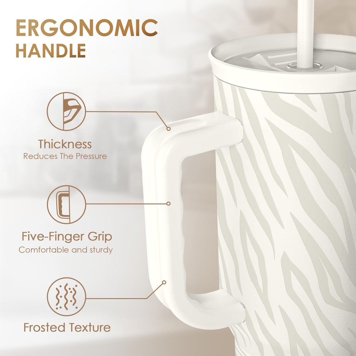 SANDJEST Horse Tumbler with Handle, Insulated Cup Stainless Steel Travel Mug Cup, Gifts for Women Girl, Equestrian Gift for Birthday Christmas, 40oz